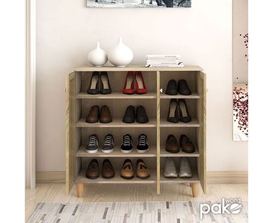 Παπουτσοθήκη-ντουλάπι SANTO pakoworld 16  ζεύγων χρώμα sonoma 89,5x34,5x91,5εκ - ΝΤΟΥΛΑΠΙΑ - ΠΑΠΟΥΤΣΟΘΗΚΕΣ στο Milonadakis.gr