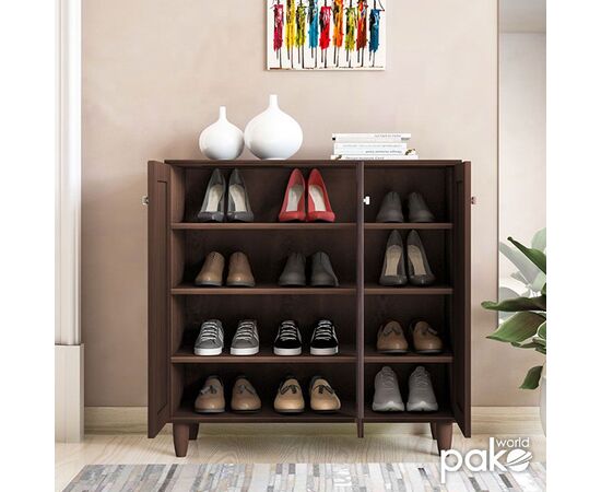 Παπουτσοθήκη-ντουλάπι SANTO pakoworld 16  ζεύγων χρώμα καρυδί 89,5x34,5x91,5εκ - ΝΤΟΥΛΑΠΙΑ - ΠΑΠΟΥΤΣΟΘΗΚΕΣ στο Milonadakis.gr