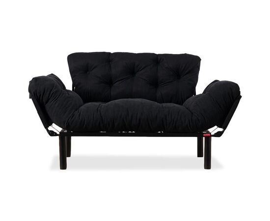 Καναπές κρεβάτι PWF-0018 pakoworld 2θέσιος με ύφασμα χρώμα μαύρο 155x73x85cm - ΚΑΝΑΠΕΔΕΣ-ΣΑΛΟΝΙΑ στο Milonadakis.gr