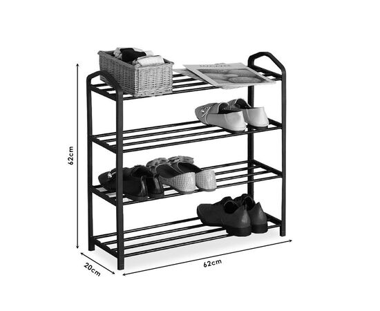 Παπουτσοθήκη Ramon pakoworld 12 ζευγών μέταλλο μαύρο 62x20x62εκ - ΝΤΟΥΛΑΠΙΑ - ΠΑΠΟΥΤΣΟΘΗΚΕΣ στο Milonadakis.gr