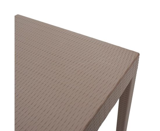 Τραπέζι Gabi pakoworld PP χρώμα μόκα 80x80x77εκ - ΤΡΑΠΕΖΙΑ ΕΞ. ΧΩΡΟΥ στο Milonadakis.gr