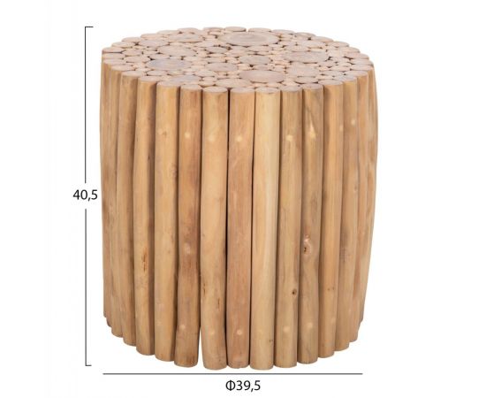ΤΡΑΠΕΖΙ ΣΑΛΟΝΙΟΥ ΣΤΡΟΓΓΥΛΟ COOTER HM9865 ΚΛΑΔΙΑ TEAK-ΦΥΣΙΚΟ Φ39x40,5Υεκ. - ΤΡΑΠΕΖΑΚΙΑ ΣΑΛΟΝΙΟΥ στο Milonadakis.gr