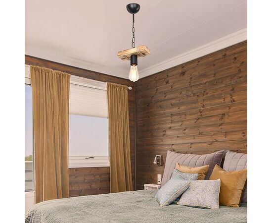 Φωτιστικό οροφής μονόφωτο PWL-1027 pakoworld Ε27 φυσικό-μαύρο 20x10x43εκ - ΦΩΤΙΣΤΙΚΑ ΟΡΟΦΗΣ στο Milonadakis.gr