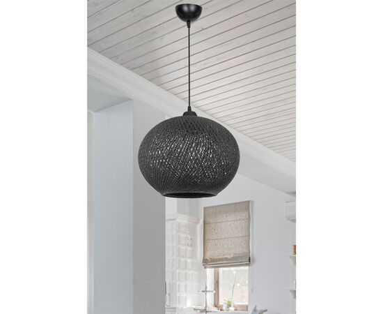 Φωτιστικό οροφής μονόφωτο Leshia pakoworld Ε27 μαύρο Φ38x75εκ - ΦΩΤΙΣΤΙΚΑ ΟΡΟΦΗΣ στο Milonadakis.gr