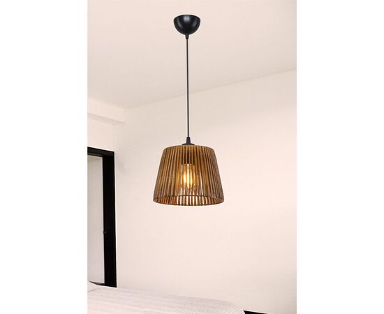 Φωτιστικό οροφής μονόφωτο PWL-1116 pakoworld Ε27 καφέ Φ22x60εκ - ΦΩΤΙΣΤΙΚΑ ΟΡΟΦΗΣ στο Milonadakis.gr