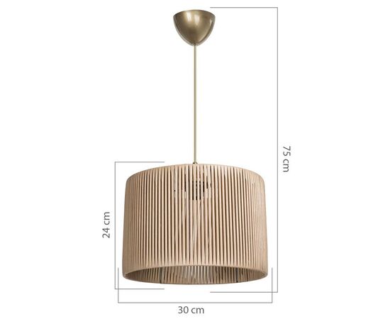 Φωτιστικό οροφής μονόφωτο PWL-1118 pakoworld Ε27 φυσικό Φ30x75εκ - ΦΩΤΙΣΤΙΚΑ ΟΡΟΦΗΣ στο Milonadakis.gr