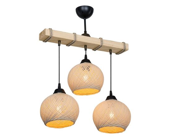 Φωτιστικό οροφής τρίφωτο Fiona pakoworld Ε27 κρεμ-φυσικό 50x20x63εκ - ΦΩΤΙΣΤΙΚΑ ΟΡΟΦΗΣ στο Milonadakis.gr