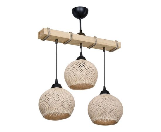 Φωτιστικό οροφής τρίφωτο Fiona pakoworld Ε27 κρεμ-φυσικό 50x20x63εκ - ΦΩΤΙΣΤΙΚΑ ΟΡΟΦΗΣ στο Milonadakis.gr