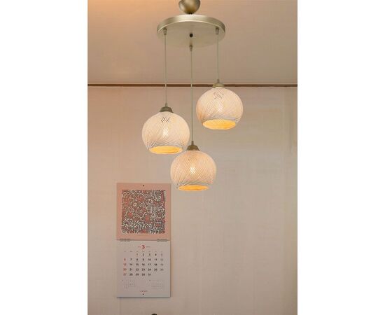 Φωτιστικό οροφής τρίφωτο PWL-1121 pakoworld Ε27 κρεμ-χρυσό Φ40x75εκ - ΦΩΤΙΣΤΙΚΑ ΟΡΟΦΗΣ στο Milonadakis.gr