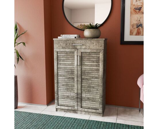 Παπουτσοθήκη-ντουλάπι SANTE pakoworld 20 ζεύγων χρώμα antique ανθρακί 80x37x123εκ - ΝΤΟΥΛΑΠΙΑ - ΠΑΠΟΥΤΣΟΘΗΚΕΣ στο Milonadakis.gr