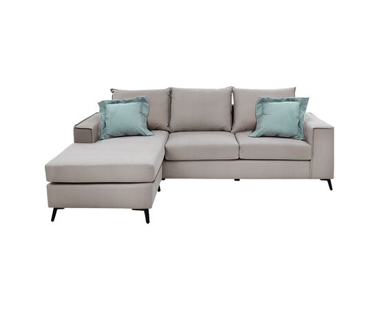 Γωνιακός καναπές Fabulous pakoworld αναστρέψιμος ύφασμα elephant-ciel 240x165x95εκ - ΚΑΝΑΠΕΔΕΣ-ΣΑΛΟΝΙΑ στο Milonadakis.gr