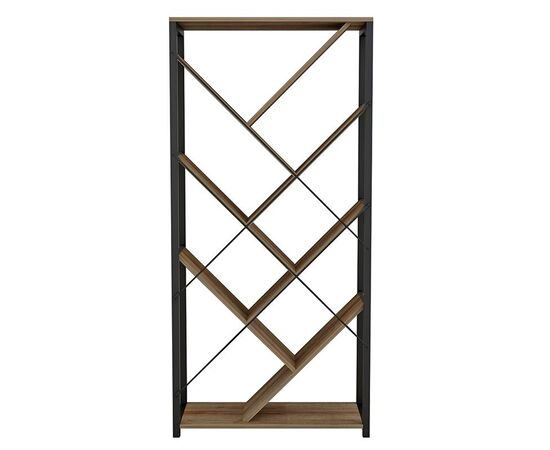 Βιβλιοθήκη Alex pakoworld φυσικό-μαύρο 74x30x153εκ - ΒΙΒΛΙΟΘΗΚΕΣ στο Milonadakis.gr