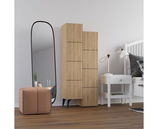 Ντουλάπι-στήλη Romane pakoworld φυσικό 62.2x37.4x155.4εκ - ΝΤΟΥΛΑΠΙΑ - ΠΑΠΟΥΤΣΟΘΗΚΕΣ στο Milonadakis.gr