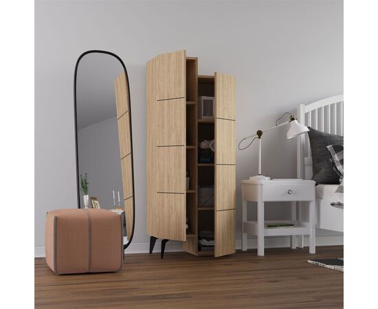 Ντουλάπι-στήλη Romane pakoworld φυσικό 62.2x37.4x155.4εκ - ΝΤΟΥΛΑΠΙΑ - ΠΑΠΟΥΤΣΟΘΗΚΕΣ στο Milonadakis.gr