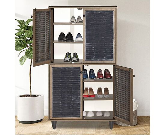 Παπουτσοθήκη-ντουλάπι Ronan pakoworld χρώμα καρυδί 70.5x35x122εκ - ΝΤΟΥΛΑΠΙΑ - ΠΑΠΟΥΤΣΟΘΗΚΕΣ στο Milonadakis.gr