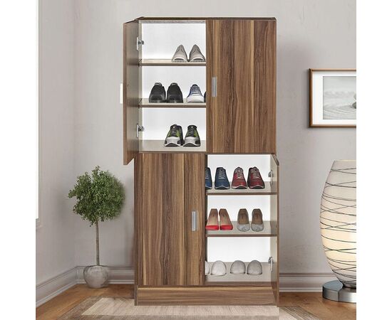 Παπουτσοθήκη-ντουλάπι Felicity pakoworld χρώμα καρυδί 60x32x127εκ - ΝΤΟΥΛΑΠΙΑ - ΠΑΠΟΥΤΣΟΘΗΚΕΣ στο Milonadakis.gr