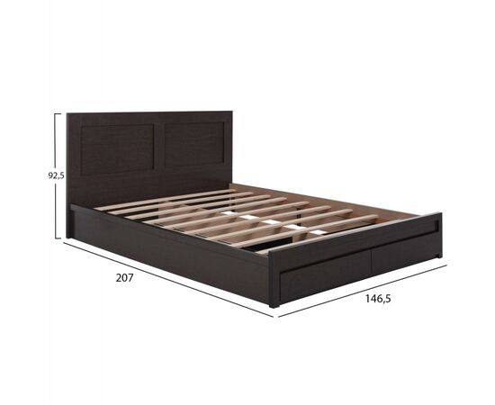 ΚΡΕΒΑΤΙ ΜΕΛΑΜΙΝΗΣ CAPRI HM599.11 ΜΕ 2ΣΥΡΤΑΡΙΑ-WENGE- ΓΙΑ ΣΤΡΩΜΑ 140x200εκ. - ΚΡΕΒΑΤΙΑ στο Milonadakis.gr