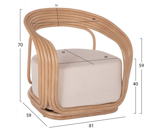 ΠΟΛΥΘΡΟΝΑ DUCHESS ΑΠΟ RATTAN ΦΥΣΙΚΟ-ΕΚΡΟΥ ΜΑΞΙΛΑΡΙ HM9478 81x59x70Y εκ. - ΚΑΡΕΚΛΕΣ - ΠΟΛΥΘΡΟΝΕΣ ΕΣ. στο Milonadakis.gr