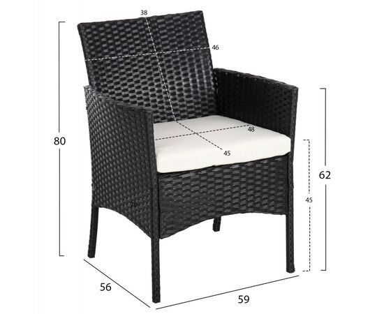 ΣΕΤ ΣΑΛΟΝΙ 4ΤΜΧ STASIA HM6089.04 ΣΥΝΘ.RATTAN ΜΑΥΡΟ-ΜΠΕΖ ΜΑΞΙΛΑΡΙΑ - ΣΕΤ ΣΑΛΟΝΙΑ στο Milonadakis.gr