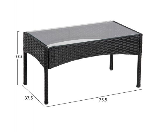 ΣΕΤ ΣΑΛΟΝΙ 4ΤΜΧ STASIA HM6089.04 ΣΥΝΘ.RATTAN ΜΑΥΡΟ-ΜΠΕΖ ΜΑΞΙΛΑΡΙΑ - ΣΕΤ ΣΑΛΟΝΙΑ στο Milonadakis.gr