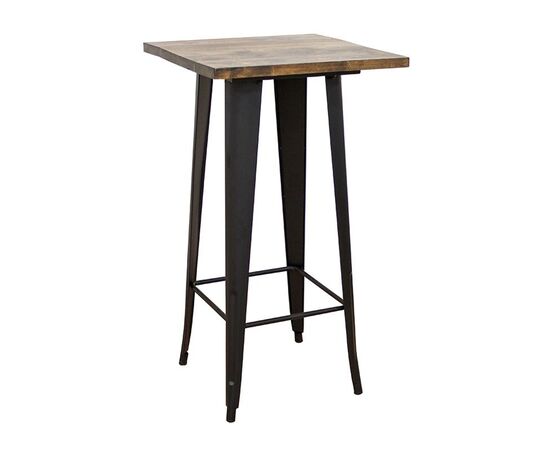 TEXAS ΜΠΑΡ ΜΑΥΡΟ ΜΑΤ ΤΡΑΠ. 60Χ60Χ106εκ.WOOD TOP - ΤΡΑΠΕΖΙΑ ΕΞ. ΧΩΡΟΥ στο Milonadakis.gr