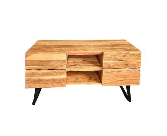 Έπιπλο τηλεόρασης Dervie pakoworld φυσικό μασίφ ξύλο ακακίας 130x43.5x66.5εκ - ΕΠΙΠΛΑ ΤΗΛΕΟΡΑΣΗΣ στο Milonadakis.gr