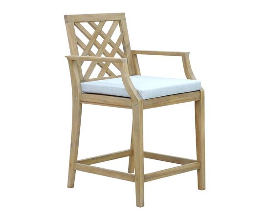 Καρέκλα Amalfi pakoworld μασίφ ξύλο ακακίας-μπεζ ύφασμα 59x63.5x104.9εκ - ΚΑΡΕΚΛΕΣ - ΠΟΛΥΘΡΟΝΕΣ στο Milonadakis.gr