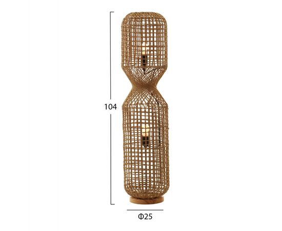 ΦΩΤΙΣΤΙΚΟ ΔΑΠΕΔΟΥ HM4358 ΜΕΤΑΛΛΟ-PAPER ROPE ΣΕ ΚΑΦΕ-2 ΛΑΜΠΕΣ Φ25x102Υεκ. - ΦΩΤΙΣΤΙΚΑ ΔΑΠΕΔΟΥ στο Milonadakis.gr