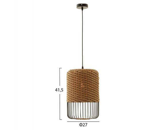 ΦΩΤΙΣΤΙΚΟ ΟΡΟΦΗΣ ΚΡΕΜΑΣΤΟ HM4340 PAPER ROPE ΜΠΕΖ-ΜΑΥΡΟ ΜΕΤΑΛΛΟ-Φ26x40-120Υεκ. - ΦΩΤΙΣΤΙΚΑ ΟΡΟΦΗΣ στο Milonadakis.gr