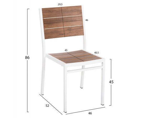ΚΑΡΕΚΛΑ ΑΛΟΥΜΙΝΙΟΥ SAGA HM6063.01 ΛΕΥΚΗ ΜΕ POLYWOOD 46x52x86Υεκ. - ΚΑΡΕΚΛΕΣ - ΠΟΛΥΘΡΟΝΕΣ στο Milonadakis.gr
