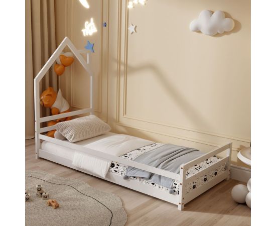 ΚΡΕΒΑΤΙ ΠΑΙΔΙΚΟ HOUSER HM676.03 τ.MONTESSORI ΞΥΛΟ ΠΕΥΚΟ ΛΕΥΚΟ- 190x90εκ - ΠΑΙΔΙΚΟ ΔΩΜΑΤΙΟ στο Milonadakis.gr