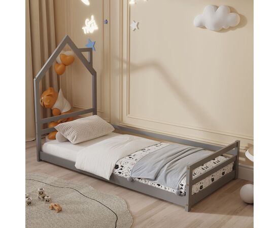 ΚΡΕΒΑΤΙ ΠΑΙΔΙΚΟ HOUSER HM676.05 τ.MONTESSORI ΞΥΛΟ ΠΕΥΚΟ ΓΚΡΙ- 190x90εκ - ΠΑΙΔΙΚΟ ΔΩΜΑΤΙΟ στο Milonadakis.gr