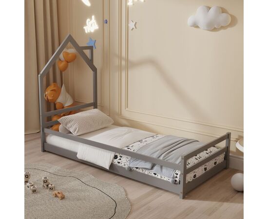 ΚΡΕΒΑΤΙ ΠΑΙΔΙΚΟ HOUSER HM676.05 τ.MONTESSORI ΞΥΛΟ ΠΕΥΚΟ ΓΚΡΙ- 190x90εκ - ΠΑΙΔΙΚΟ ΔΩΜΑΤΙΟ στο Milonadakis.gr