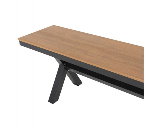 ΠΑΓΚΑΚΙ ΑΛΟΥΜΙΝΙΟΥ TAWNEE HM6040.01 ΑΝΘΡΑΚΙ-POLYWOOD ΚΑΘΙΣΜΑ ΦΥΣΙΚΟ 220x36x44,5Υεκ. - ΠΑΓΚΑΚΙΑ στο Milonadakis.gr