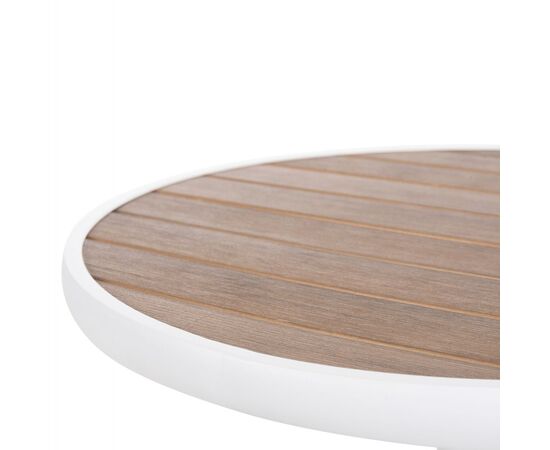 ΤΡΑΠΕΖΙ ΑΛΟΥΜΙΝΙΟΥ ΣΤΡΟΓΓΥΛΟ ALEXA HM6086.02 ΛΕΥΚΟ-POLYWOOD TOP ΦΥΣΙΚΟ Φ60x73Υεκ. - ΤΡΑΠΕΖΙΑ ΕΞ. ΧΩΡΟΥ στο Milonadakis.gr