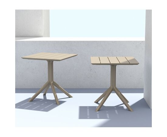 PARIS TAUPE 70X70X74εκ. ΤΡΑΠΕΖΙ ΠΟΛ/ΝΙΟΥ - ΤΡΑΠΕΖΙΑ ΕΞ. ΧΩΡΟΥ στο Milonadakis.gr