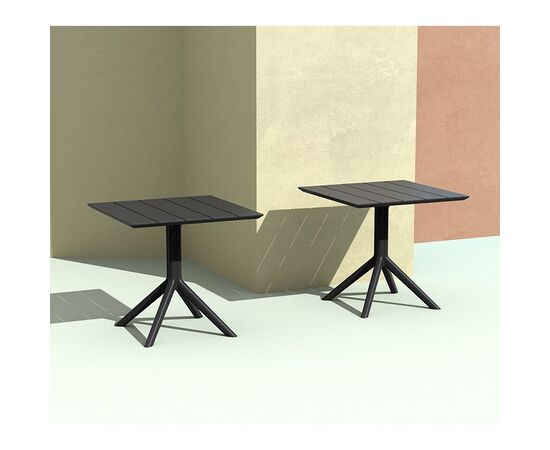 PARIS BLACK 80X80X74εκ. ΤΡΑΠΕΖΙ ΠΟΛ/ΝΙΟΥ - ΤΡΑΠΕΖΙΑ ΕΞ. ΧΩΡΟΥ στο Milonadakis.gr