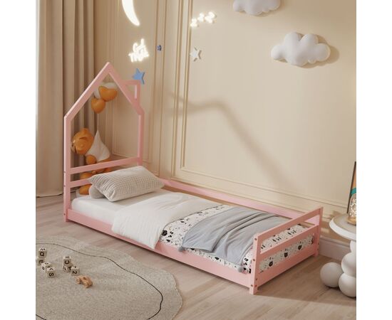 ΚΡΕΒΑΤΙ ΠΑΙΔΙΚΟ HOUSER HM676.06 τ.MONTESSORI ΞΥΛΟ ΠΕΥΚΟ ΡΟΖ- 190x90εκ - ΠΑΙΔΙΚΟ ΔΩΜΑΤΙΟ στο Milonadakis.gr