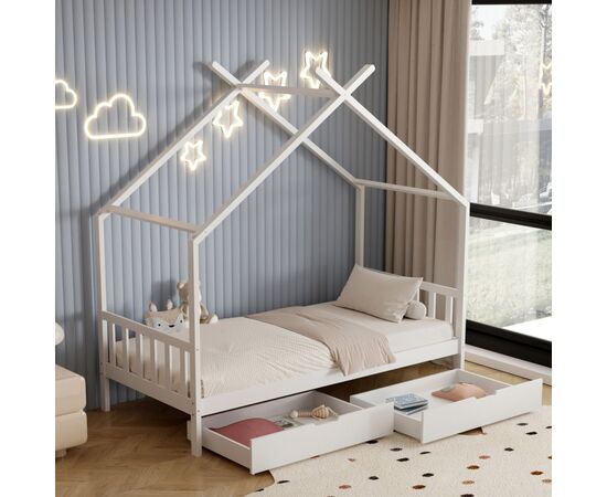 ΚΡΕΒΑΤΙ ΠΑΙΔΙΚΟ KLARICE HM680.03 τ.MONTESSORI-2 ΣΥΡΤΑΡΙΑ-ΞΥΛΟ ΠΕΥΚΟΥ ΛΕΥΚΟ-190x90εκ - ΠΑΙΔΙΚΟ ΔΩΜΑΤΙΟ στο Milonadakis.gr