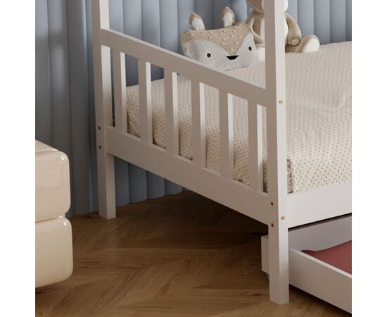 ΚΡΕΒΑΤΙ ΠΑΙΔΙΚΟ KLARICE HM680.03 τ.MONTESSORI-2 ΣΥΡΤΑΡΙΑ-ΞΥΛΟ ΠΕΥΚΟΥ ΛΕΥΚΟ-190x90εκ - ΠΑΙΔΙΚΟ ΔΩΜΑΤΙΟ στο Milonadakis.gr