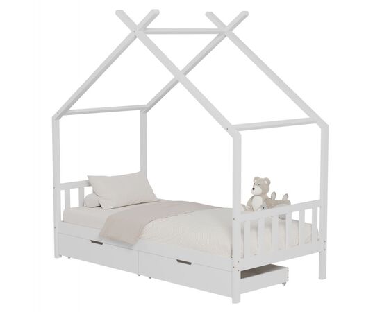 ΚΡΕΒΑΤΙ ΠΑΙΔΙΚΟ KLARICE HM680.03 τ.MONTESSORI-2 ΣΥΡΤΑΡΙΑ-ΞΥΛΟ ΠΕΥΚΟΥ ΛΕΥΚΟ-190x90εκ - ΠΑΙΔΙΚΟ ΔΩΜΑΤΙΟ στο Milonadakis.gr