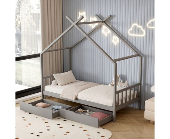 ΚΡΕΒΑΤΙ ΠΑΙΔΙΚΟ KLARICE HM680.05 τ.MONTESSORI-2 ΣΥΡΤΑΡΙΑ- ΞΥΛΟ ΠΕΥΚΟΥ ΓΚΡΙ-190x90εκ - ΠΑΙΔΙΚΟ ΔΩΜΑΤΙΟ στο Milonadakis.gr