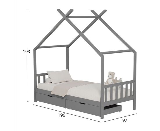 ΚΡΕΒΑΤΙ ΠΑΙΔΙΚΟ KLARICE HM680.05 τ.MONTESSORI-2 ΣΥΡΤΑΡΙΑ- ΞΥΛΟ ΠΕΥΚΟΥ ΓΚΡΙ-190x90εκ - ΠΑΙΔΙΚΟ ΔΩΜΑΤΙΟ στο Milonadakis.gr