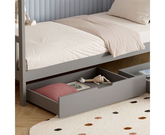 ΚΡΕΒΑΤΙ ΠΑΙΔΙΚΟ KLARICE HM680.05 τ.MONTESSORI-2 ΣΥΡΤΑΡΙΑ- ΞΥΛΟ ΠΕΥΚΟΥ ΓΚΡΙ-190x90εκ - ΠΑΙΔΙΚΟ ΔΩΜΑΤΙΟ στο Milonadakis.gr