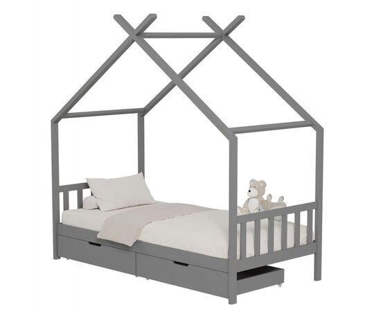 ΚΡΕΒΑΤΙ ΠΑΙΔΙΚΟ KLARICE HM680.05 τ.MONTESSORI-2 ΣΥΡΤΑΡΙΑ- ΞΥΛΟ ΠΕΥΚΟΥ ΓΚΡΙ-190x90εκ - ΠΑΙΔΙΚΟ ΔΩΜΑΤΙΟ στο Milonadakis.gr