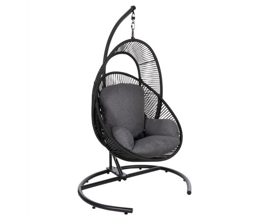 ΚΡΕΜΑΣΤΗ ΦΩΛΙΑ RULER HM6083 ΜΑΥΡΟ ΜΕΤΑΛΛΟ ΚΑΙ ΣΥΝΘ.RATTAN-ΓΚΡΙ ΜΑΞΙΛΑΡΙ 120x110x190Υ - ΚΟΥΝΙΕΣ - ΦΩΛΙΕΣ στο Milonadakis.gr