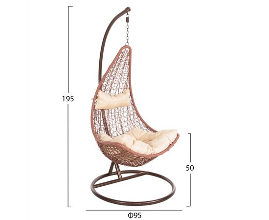 ΚΡΕΜΑΣΤΗ ΠΟΛΥΘΡΟΝΑ ΦΩΛΙΑ MILLIE HM5996.05 ΜΕΤΑΛΛΟ ΚΑΦΕ-ΣΥΝΘ.RATTAN ΚΑΦΕ Φ95x195Υεκ. - ΚΟΥΝΙΕΣ - ΦΩΛΙΕΣ στο Milonadakis.gr