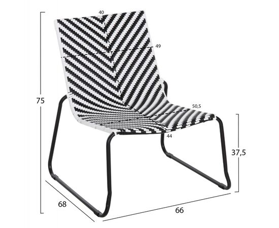 ΜΕΤΑΛΛΙΚΗ ΚΑΡΕΚΛΑ PONY HM6082 ΜΑΥΡΟ & ΑΣΠΡΟ ΣΥΝΘ.RATTAN 66x68x75Υεκ. - ΚΑΡΕΚΛΕΣ - ΠΟΛΥΘΡΟΝΕΣ στο Milonadakis.gr