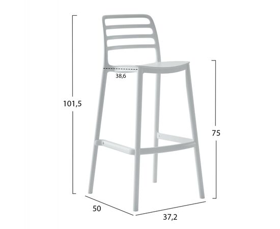 ΣΚΑΜΠΟ BAR ΠΟΛΥΠΡΟΠΥΛΕΝΙΟΥ SNOD HM6099.01 ΛΕΥΚΟ 37,2x50x101,5Υεκ. - ΣΚΑΜΠΩ στο Milonadakis.gr