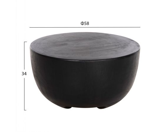 ΤΡΑΠΕΖΙ ΒΟΗΘΗΤΙΚΟ POMPU HM9794.02 ΜΑΥΡΟ ΜΑΣΙΦ ΞΥΛΟ SUAR Φ58x34Υεκ. - ΤΡΑΠΕΖΑΚΙΑ ΣΑΛΟΝΙΟΥ στο Milonadakis.gr